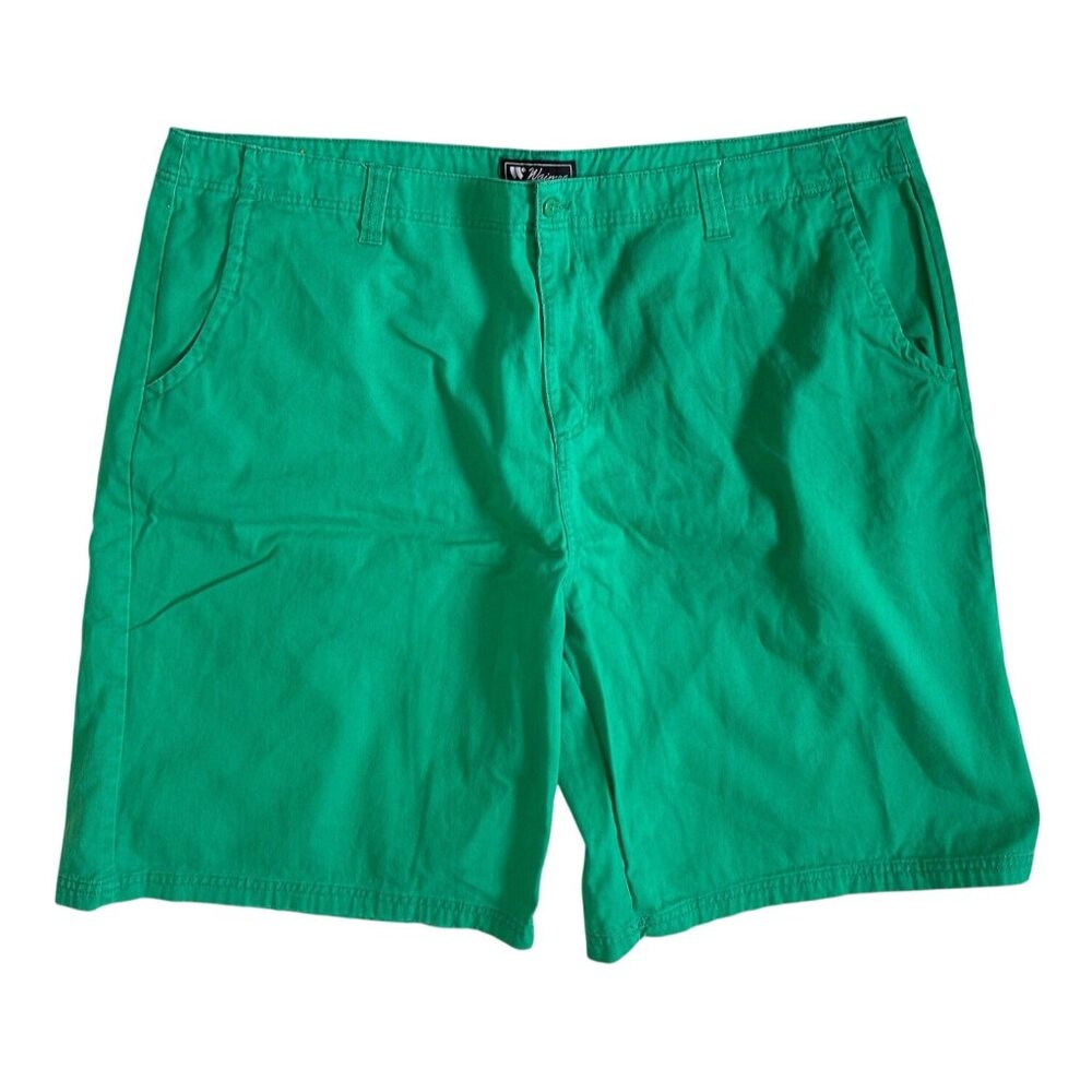 Waimea Shorts Mens Size 54 Heavy Cotton Green Flat Front 10"